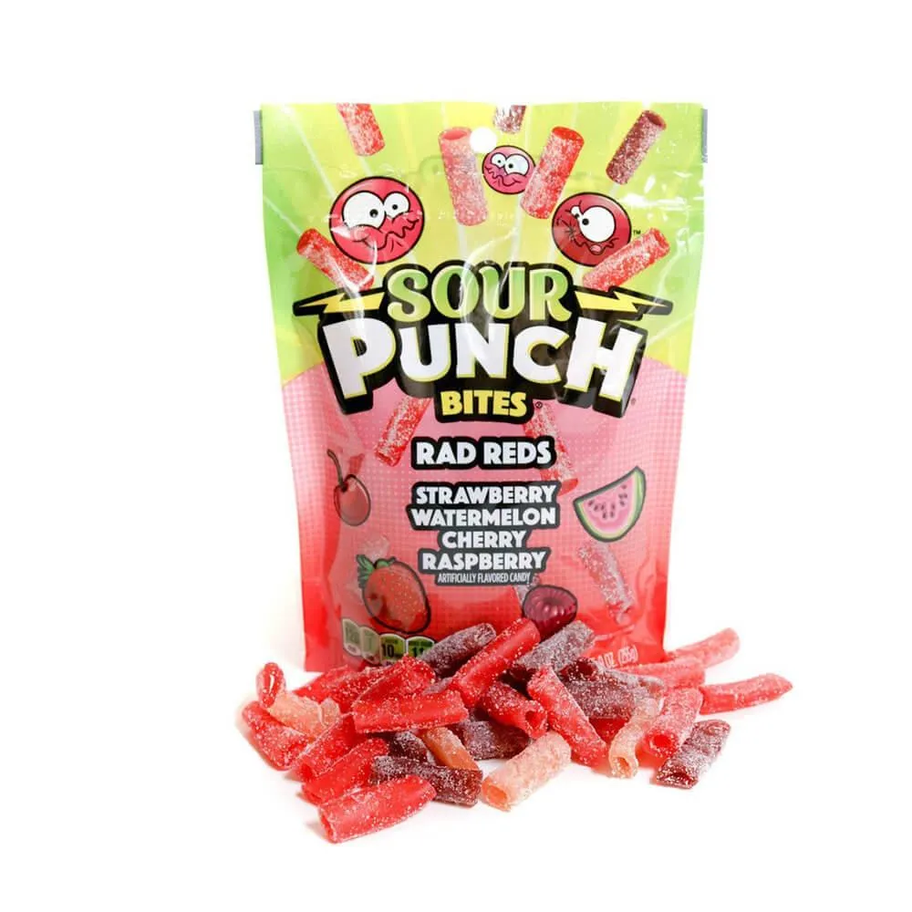 Sour Punch Bites Candy - Rad Reds: 9-Ounce Bag - Image 2