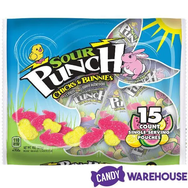 Sour Punch Chicks and Bunnies Candy Packs: 15-Piece Bag - Image 2