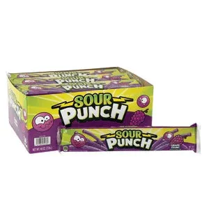 Sour Punch Straws 2-Ounce Packs - Grape: 24-Piece Box - Image 2