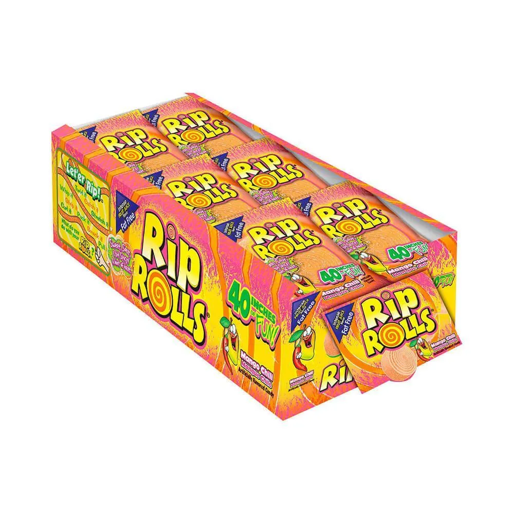 Sour Rip Rolls - Mango Chili: 24-Piece Display - Image 2