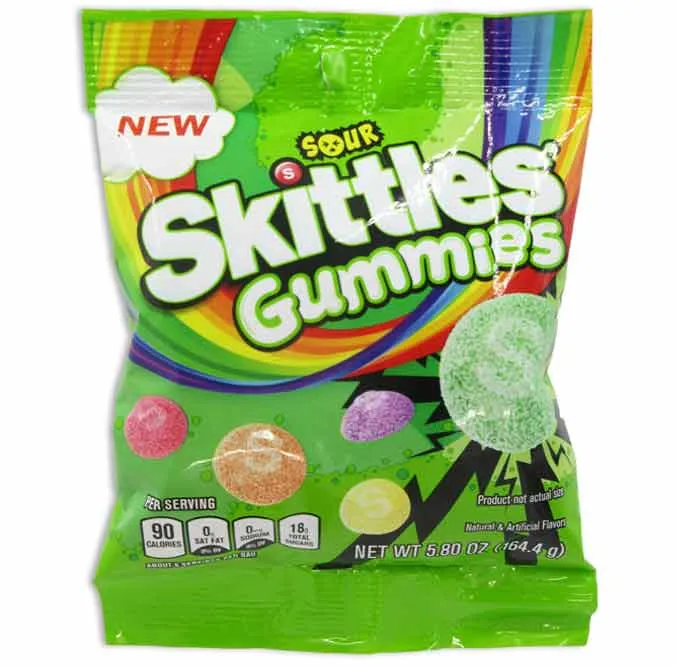 Sour Skittles Gummies: 4LB Case