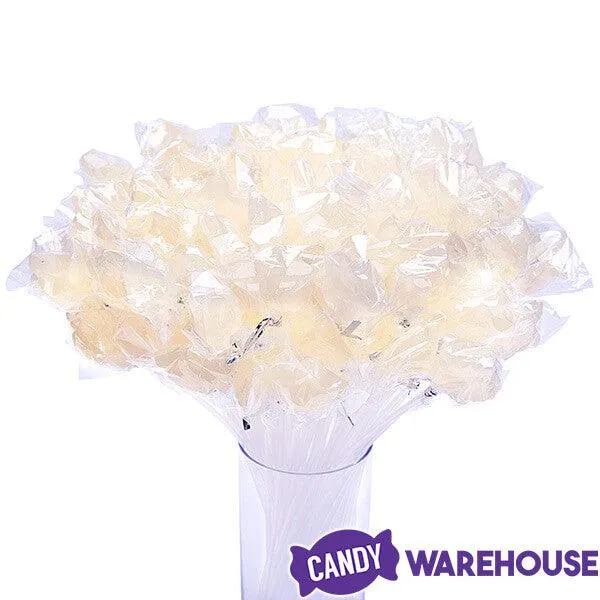 Sparkle Candy White Star Lollipops: 100-Piece Bag - Image 3