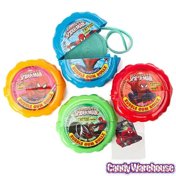 Spiderman Bubble Gum Rolls: 12-Piece Box - Image 2