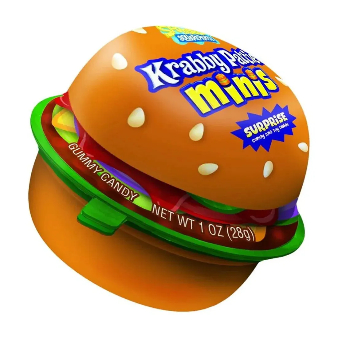 Spongebob Krabby Patty Mini Surprise Burger: 6-Piece Display - Image 3