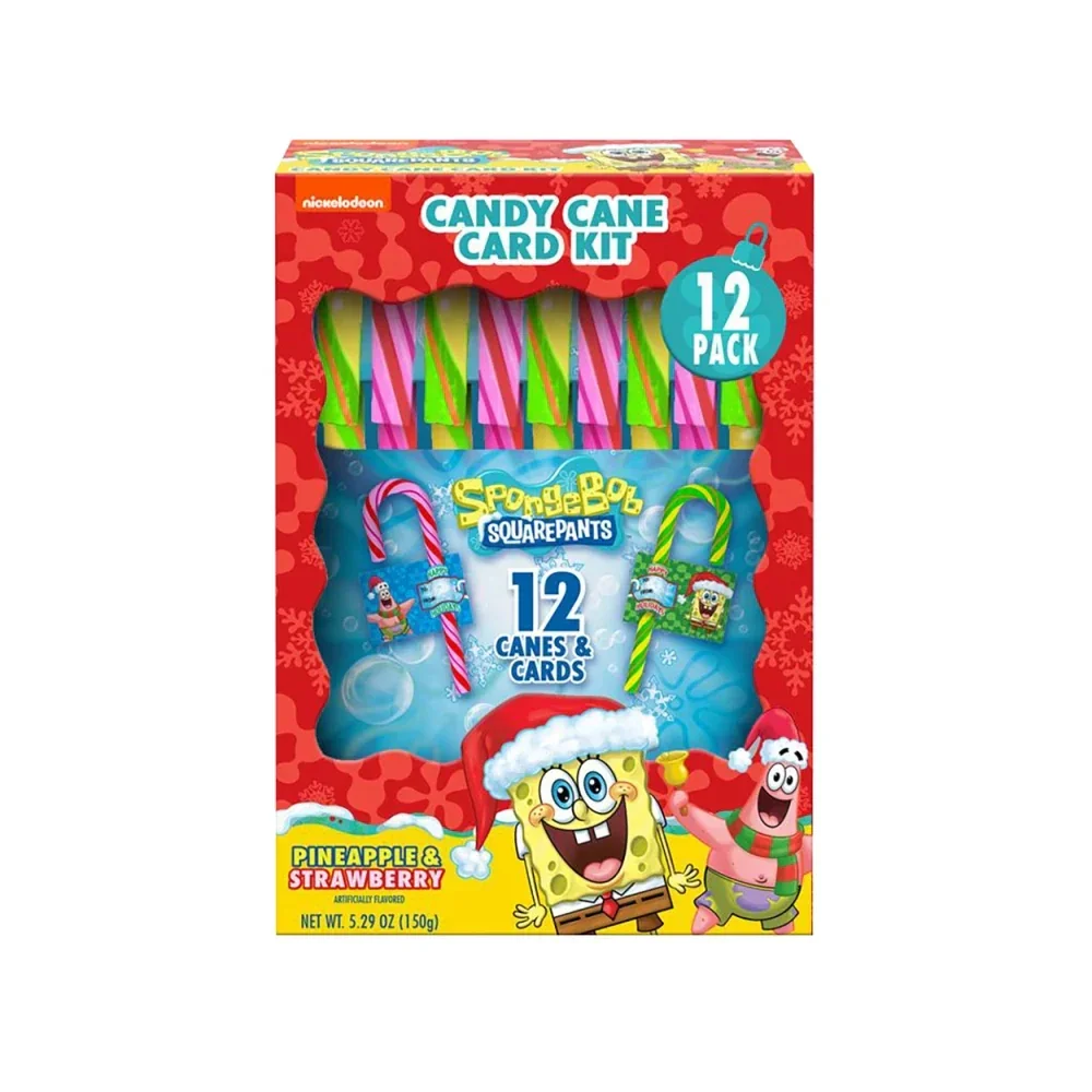 SpongeBob SquarePants Candy Canes & Cards: 12-Piece Case