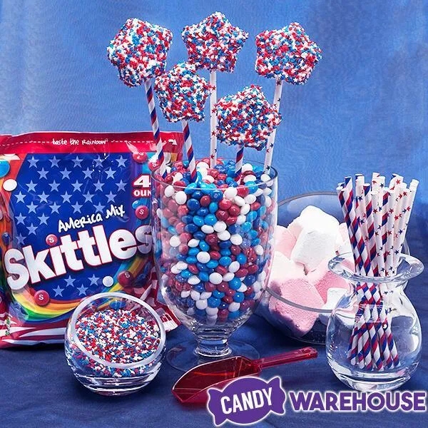 Sprinkle King Mini USA Stars Candy Sequins: 5LB Carton - Image 2