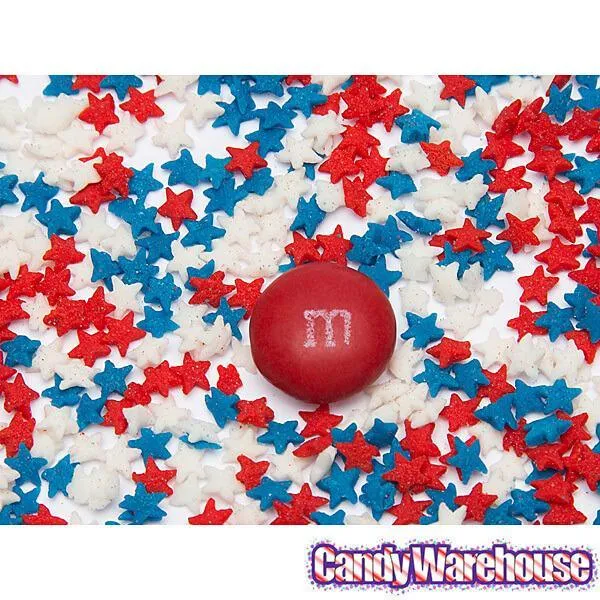 Sprinkle King Mini USA Stars Candy Sequins: 5LB Carton - Image 3