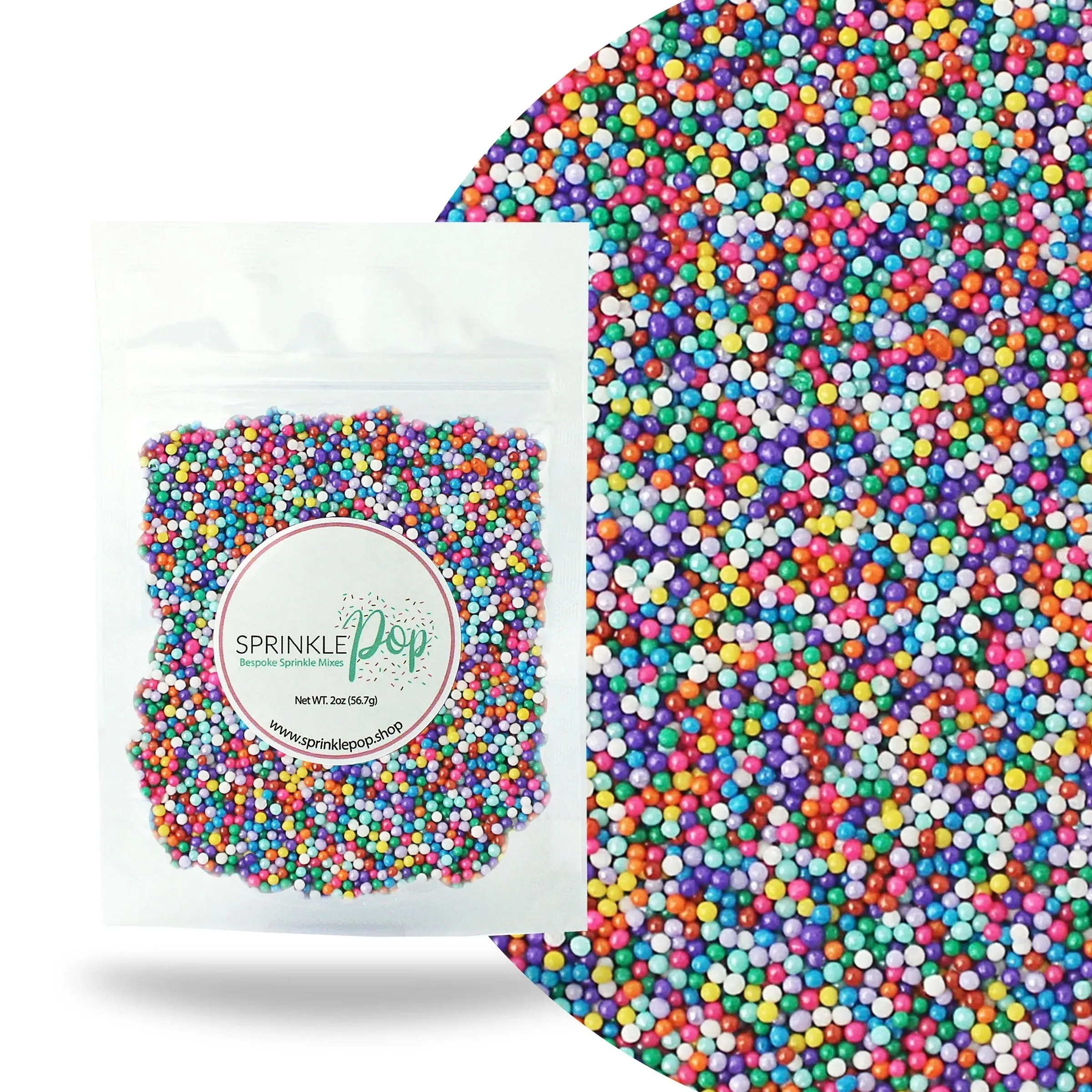 Sprinkle Pop Cool Rainbow Nonpareil Sprinkle Mix - Image 3