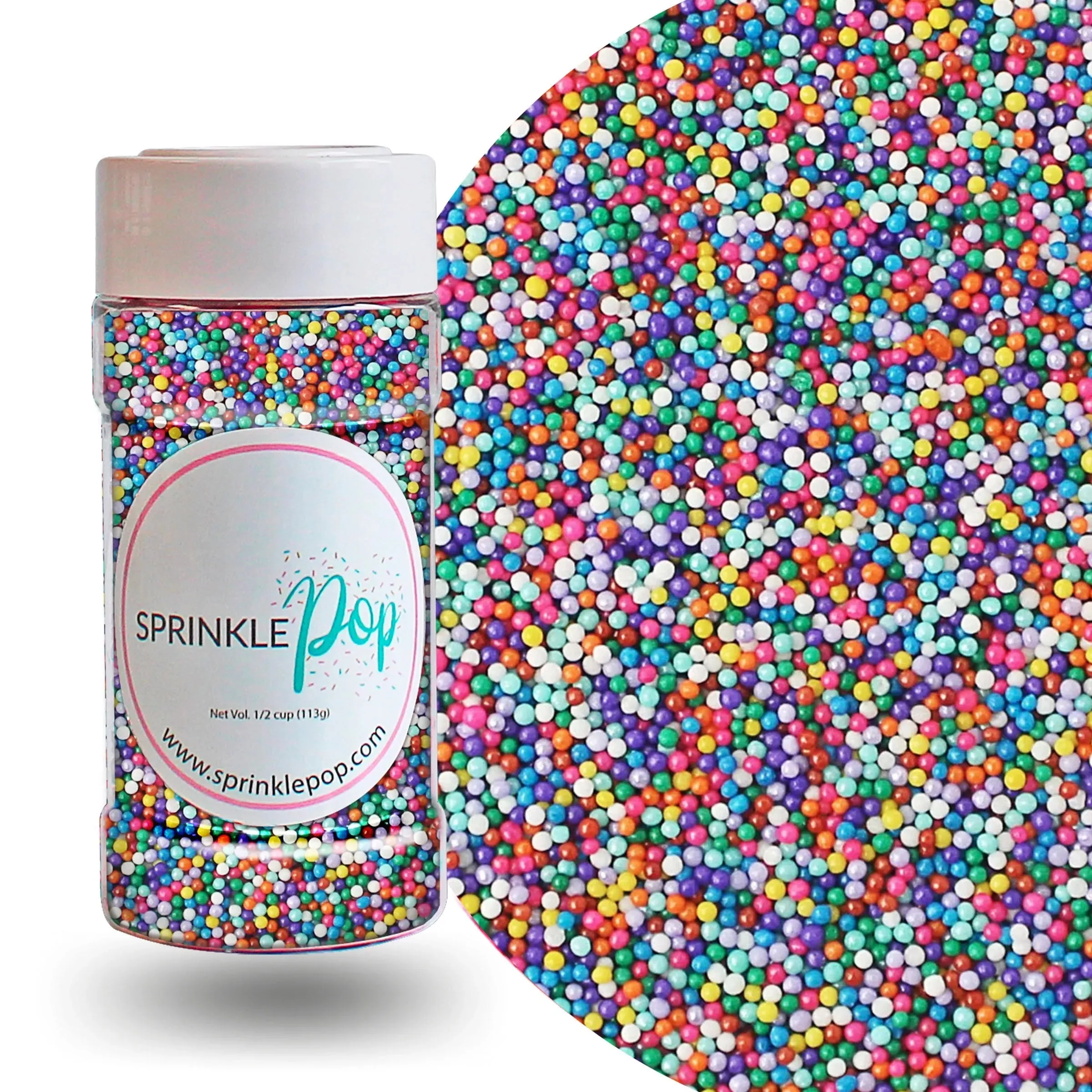 Sprinkle Pop Cool Rainbow Nonpareil Sprinkle Mix - Image 4
