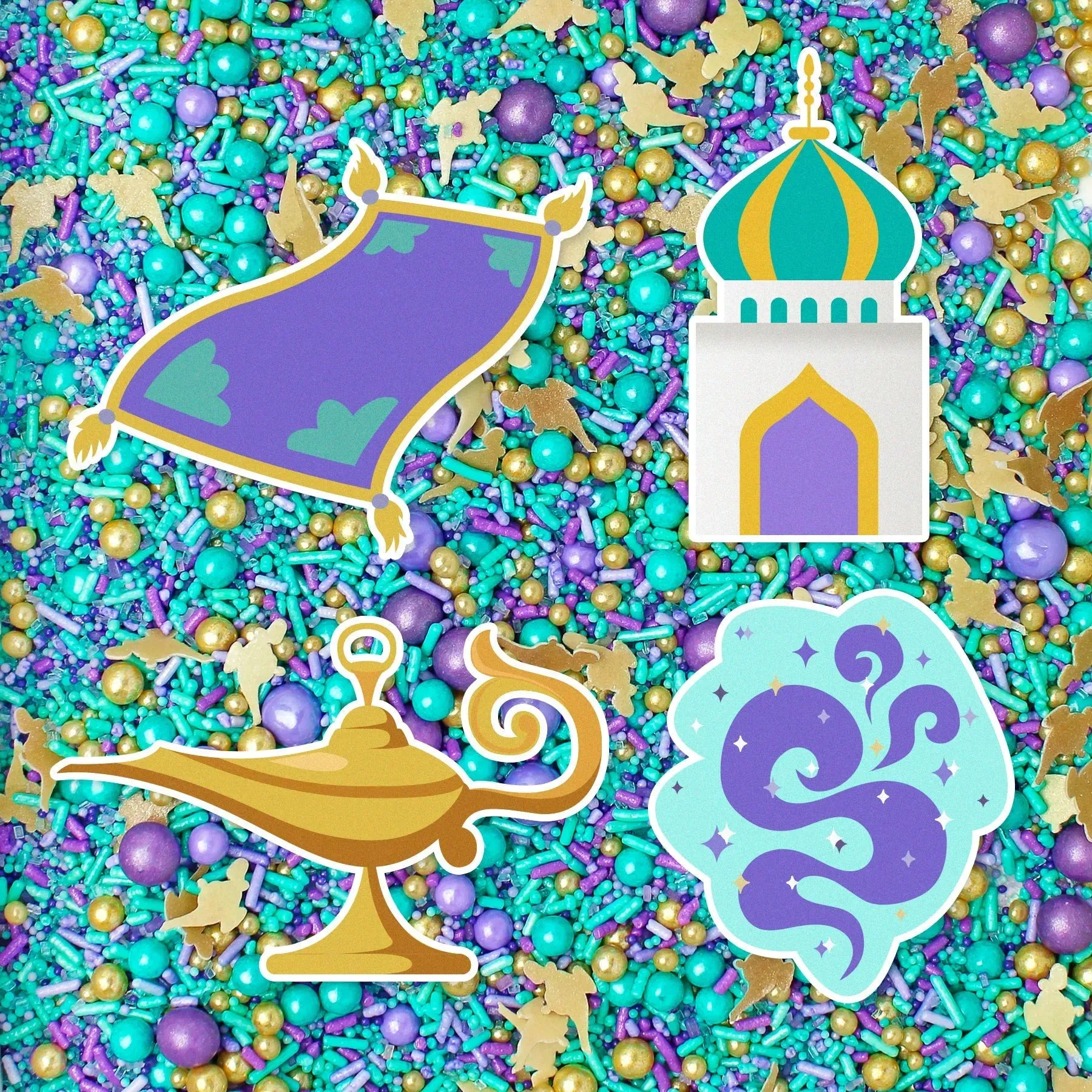 Sprinkle Pop Edible Cupcake Toppers for Arabian Princess - Image 2
