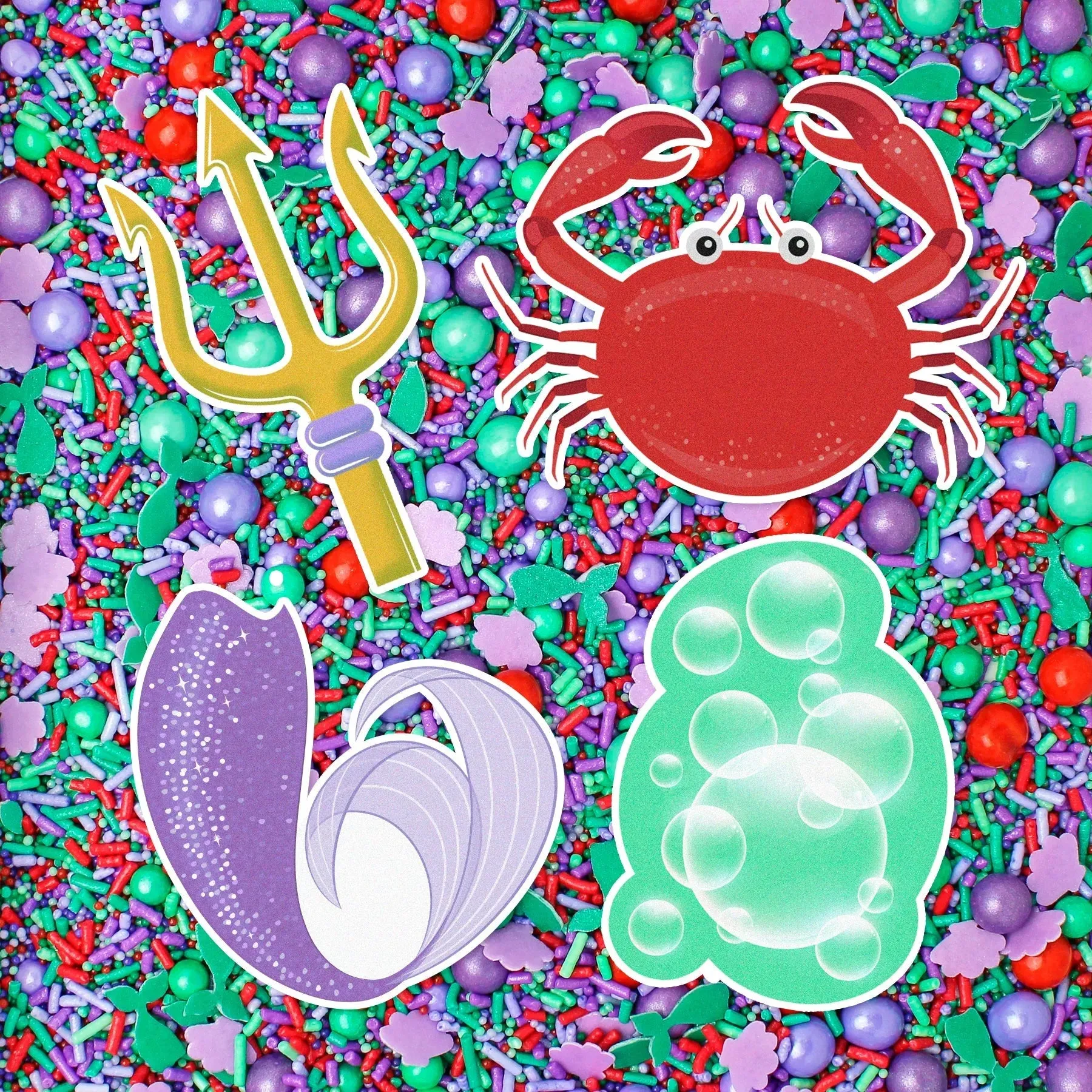 Sprinkle Pop Edible Cupcake Toppers for Mermaid Princess - Image 2