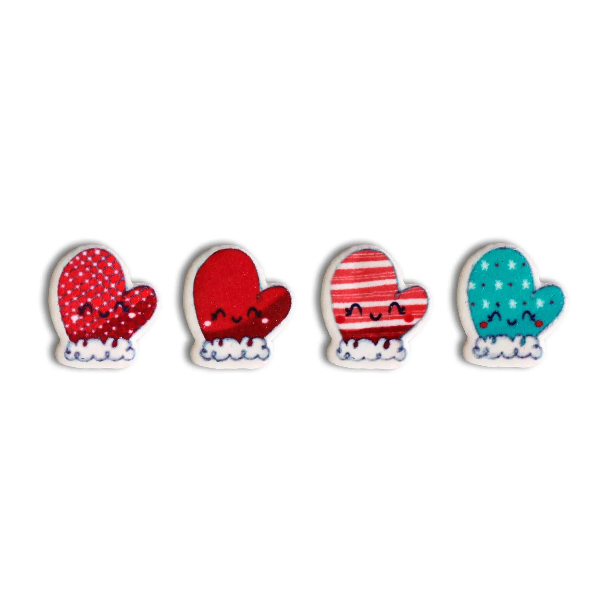 Sprinkle Pop Kawaii Mittens Fondant Decor (12ct) - Image 2