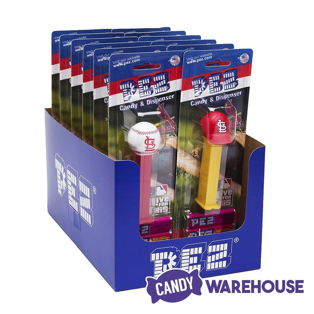 MLB Team Baseball PEZ Candy Packs - St. Louis Cardinals: 12-Piece Box - Image 3