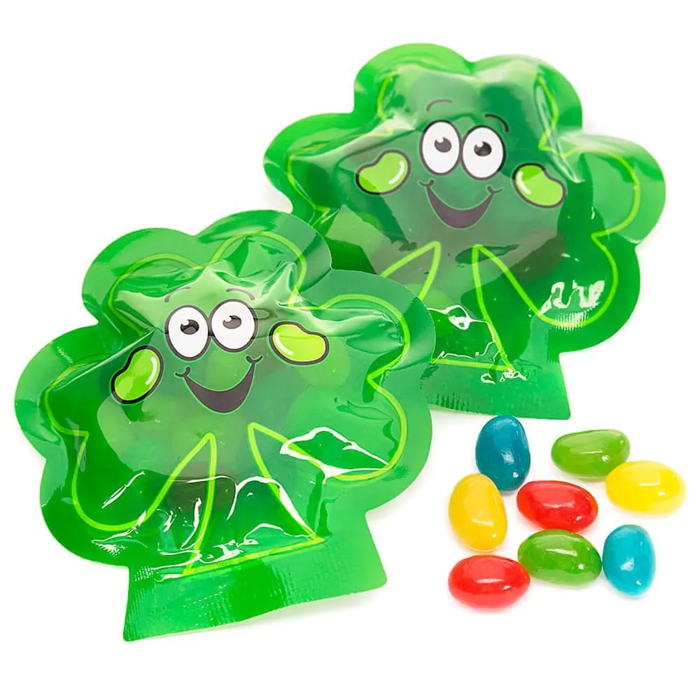 St. Patrick's Day Jelly Beans Candy in Shamrock Packs: 24-Piece Bag