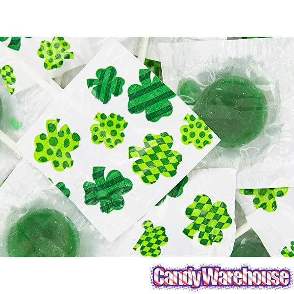 St. Patrick's Day Shamrock Lollipops: 55-Piece Bag - Image 2