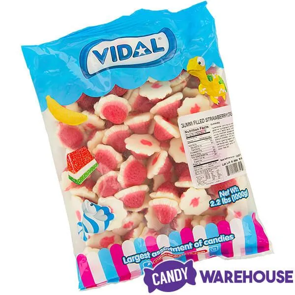 Strawberry & Cream Gummy Domes: 1KG Bag - Image 2
