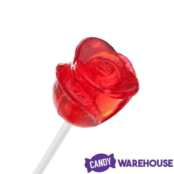 Candy 3-D Red Rose Lollipops: 100-Piece Bag - Image 4