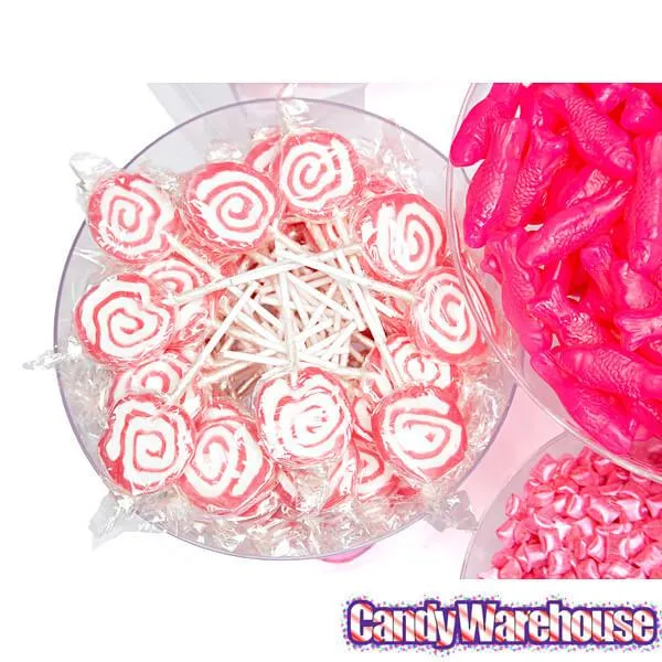 Hypno Pops Petite Swirled Lollipops - Strawberry: 100-Piece Bag - Image 2
