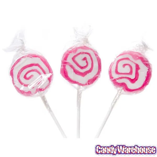 Hypno Pops Petite Swirled Lollipops - Strawberry: 100-Piece Bag - Image 6