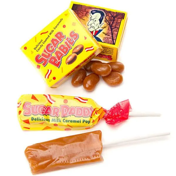 Sugar Babies and Sugar Daddy Candy Snack Size Pack Combo: 40-Piece Bag