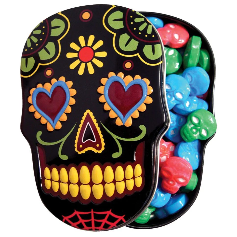 Sugar Skulls Candy Tins: 18-Piece Display - Image 2