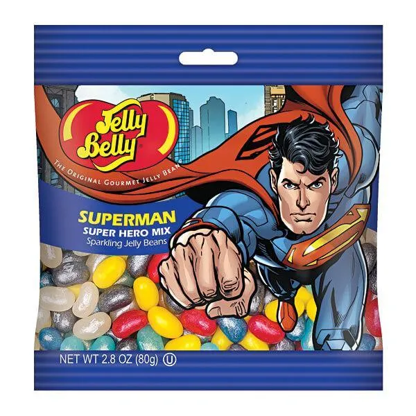 Jelly Belly Superheroes Jelly Beans 2.8-Ounce Bags - Superman: 12-Piece Display