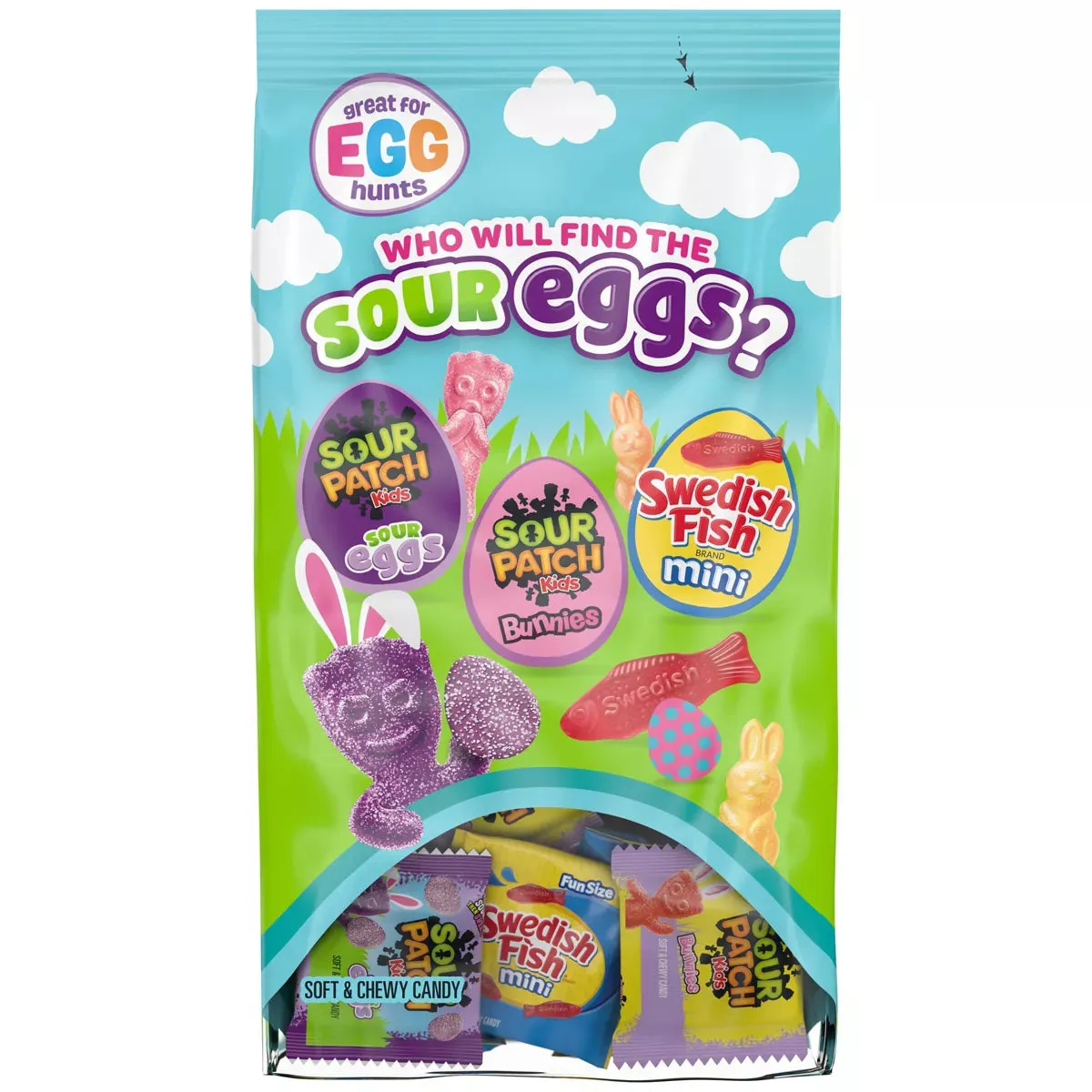 Swedish Fish & Sour Patch Easter Egg Hunt Variety Treats: 80-Piece Bag - Image 2