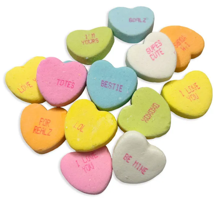 Sweet Notes Large Conversation Candy Hearts Bulk: 26LB Case