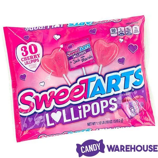 SweeTarts Heart Lollipops: 30-Piece Bag - Image 3