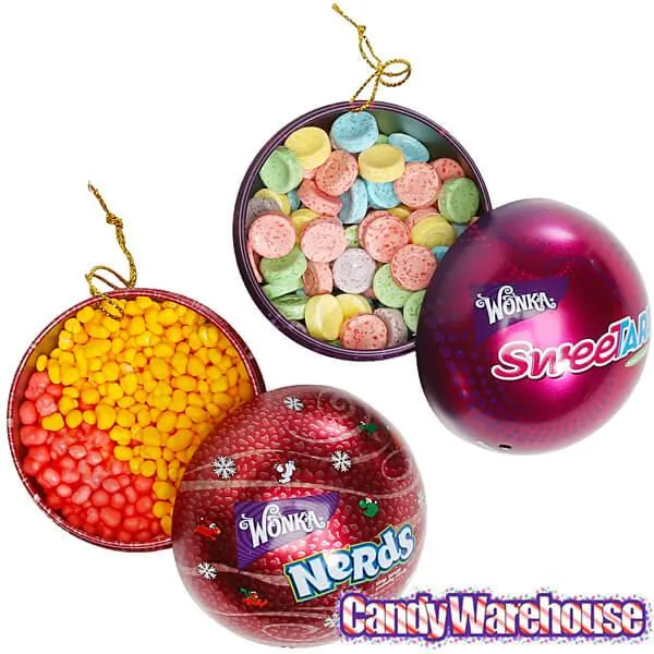 SweeTarts and Nerds Candy Tin Christmas Ornaments: 12-Piece Box - Image 2