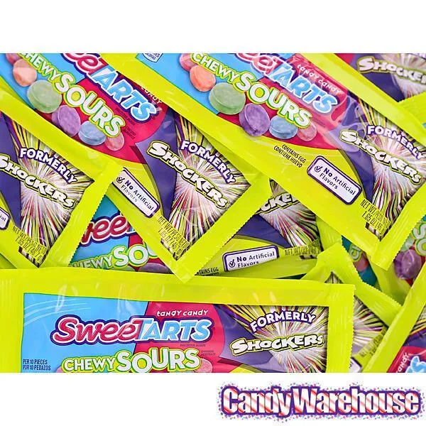 SweeTarts Shockers Chewy Sours Candy Packs: 24-Piece Box - Image 3