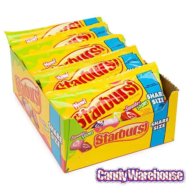 Starburst Fruit Chews King Size Candy Packs - Sweets and Sours: 15-Piece Box - Image 4