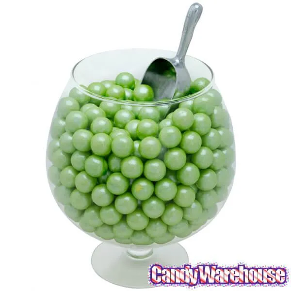 Shimmer Pearl Lime Green 1-Inch Lemon Lime Gumballs: 2LB Bag - Image 2