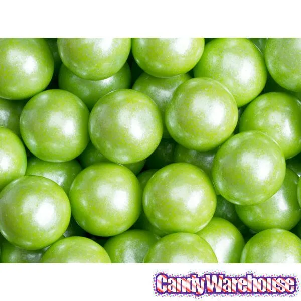 Shimmer Pearl Lime Green 1-Inch Lemon Lime Gumballs: 2LB Bag - Image 3