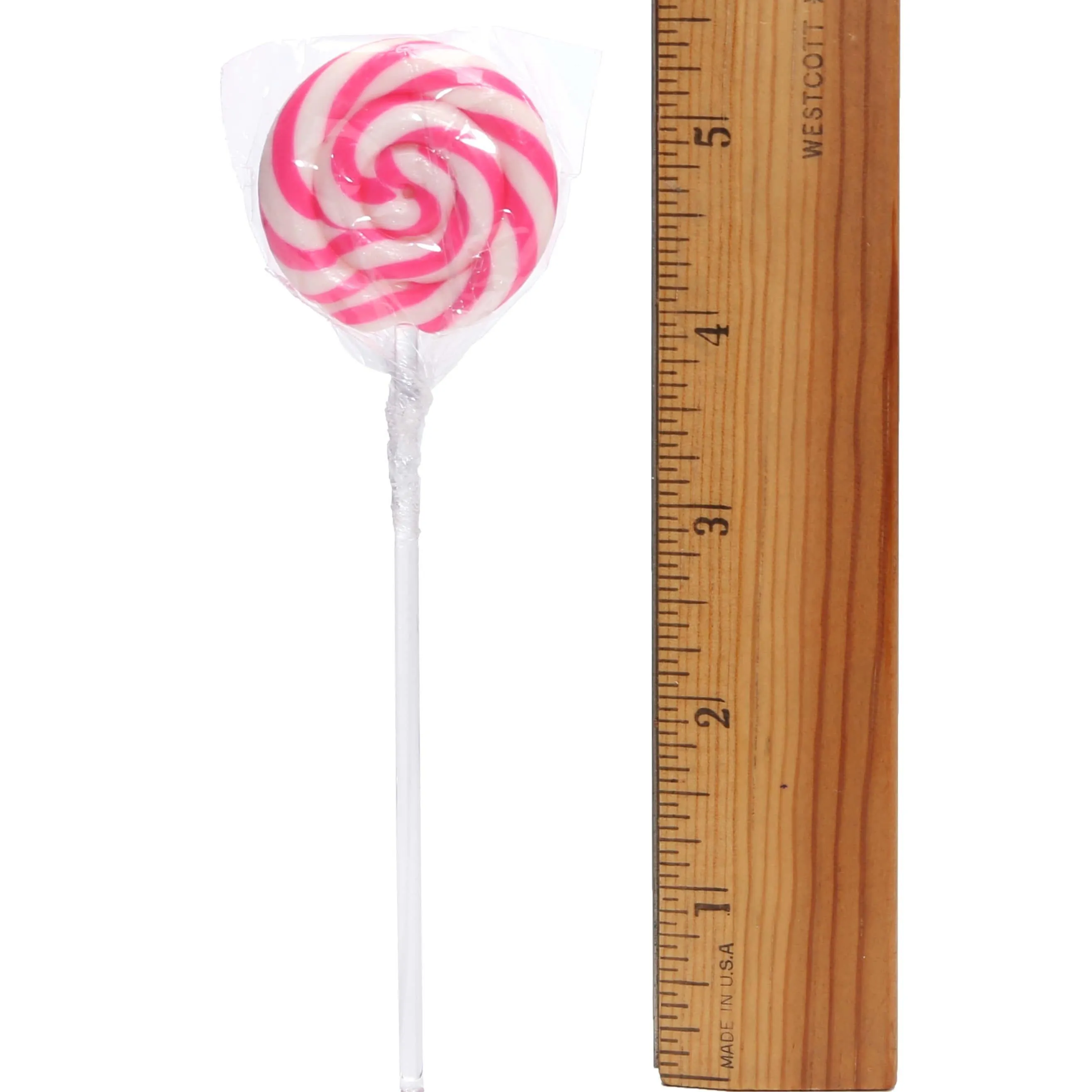 Swipple Pops Petite Swirl Ripple Lollipops - Pink Strawberry: 60-Piece Tub - Image 4
