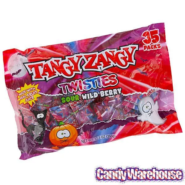 Tangy Zangy Twisties Candy Packs - Sour Wild Berry: 35-Piece Bag - Image 2