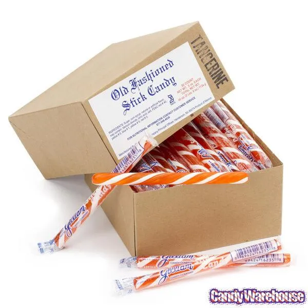 Old Fashioned Hard Candy Sticks - Tangerine: 80-Piece Box - Image 5