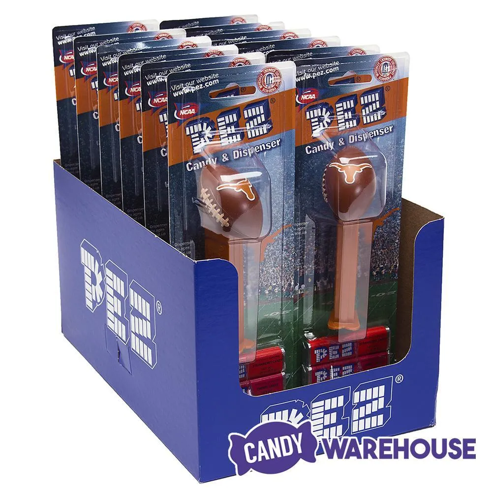 NCAA College Football PEZ Candy Packs - Texas: 12-Piece Box - Image 3