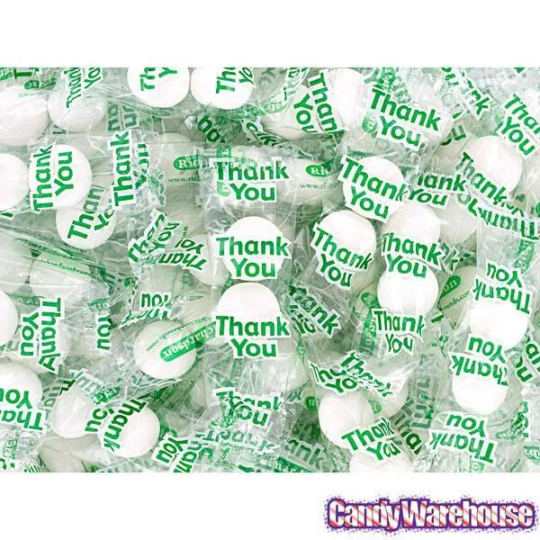Thank You Chocolate Mints Packets - White: 1000-Piece Case - Image 2