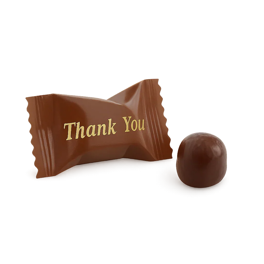 Thank You Wrapped Chocolate Butter Mint: 1000-Piece Case - Image 2