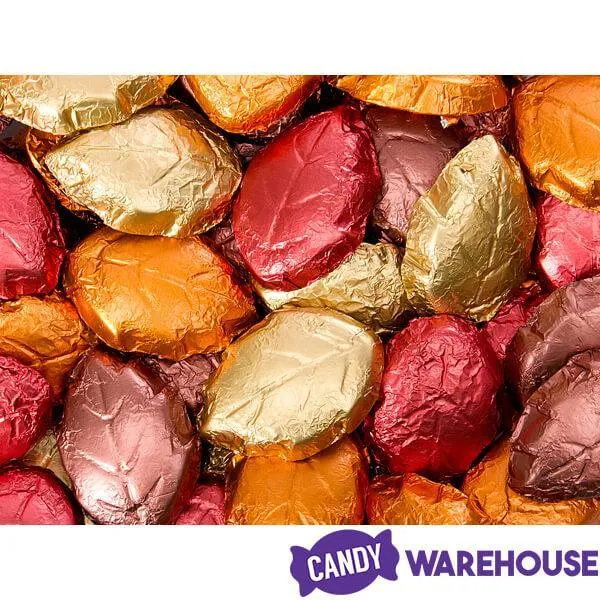 Thompson Foiled Dark Chocolate Autumn Leaves Candy: 5LB Bag - Image 3