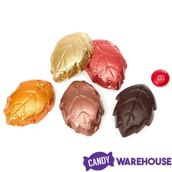 Thompson Foiled Dark Chocolate Autumn Leaves Candy: 5LB Bag - Image 4