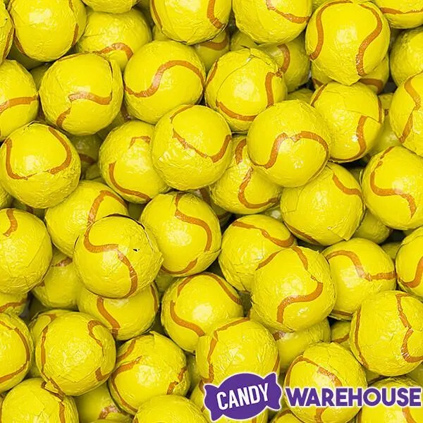 Thompson Foiled Milk Chocolate Tennis Balls: 5LB Bag - Image 3