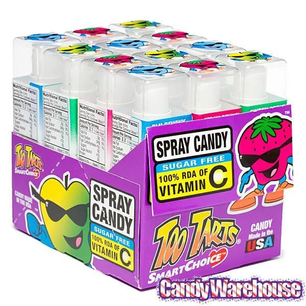 Too Tarts Sweet and Sour Blast Candy Spray Bottles: 12-Piece Display - Image 3