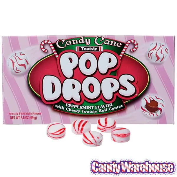 Candy Cane Peppermint Tootsie Pop Drops 3.5-Ounce Boxes: 12-Piece Case - Image 2