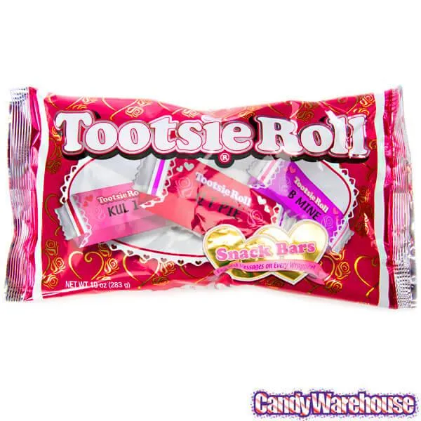 Tootsie Roll Valentine Snack Bars Candy: 10-Ounce Bag - Image 2