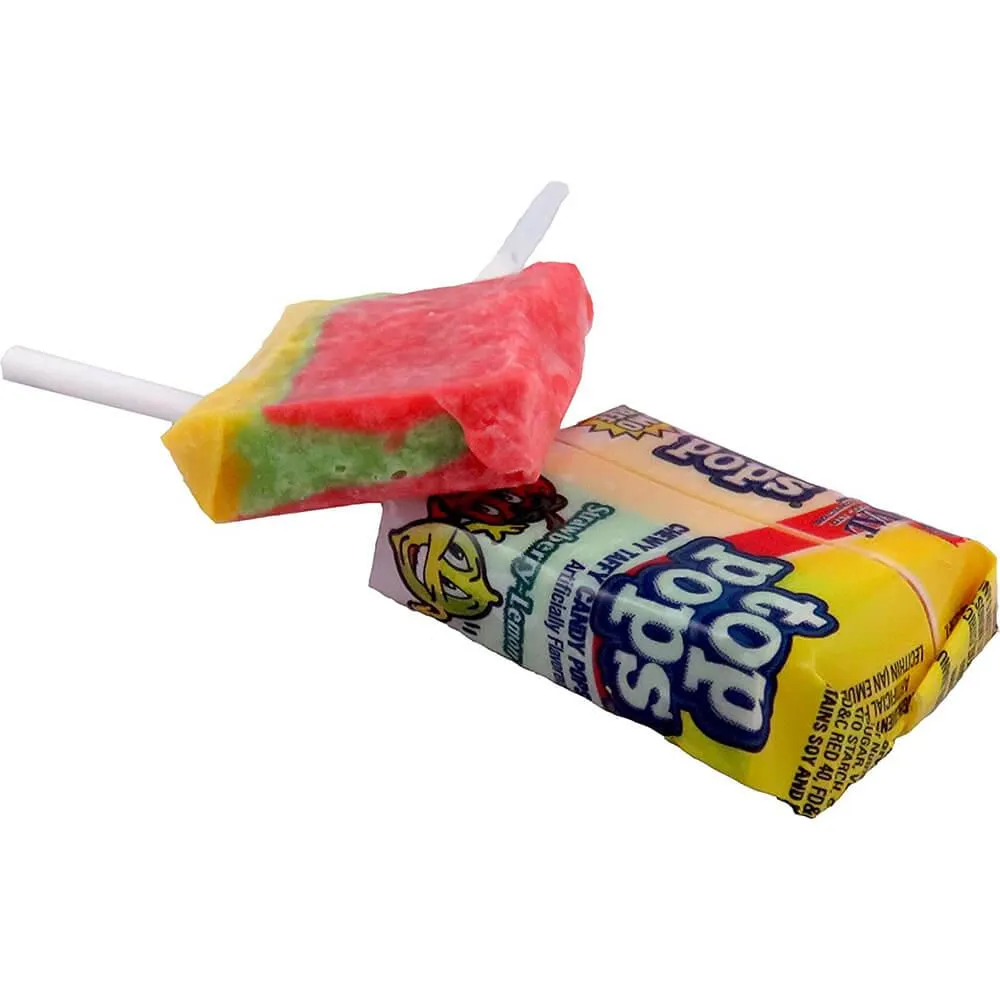 Top Pop Chewy Taffy Candy Suckers Strawberry Lemon: 48-Piece Box - Image 3