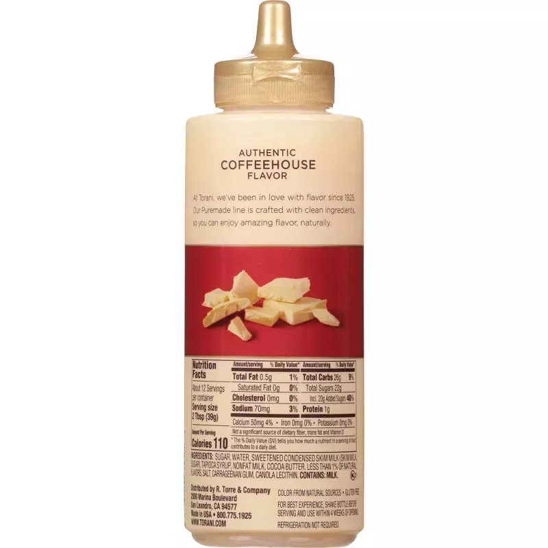 Torani White Chocolate Sauce: 16.5-Ounce Bottle - Image 2