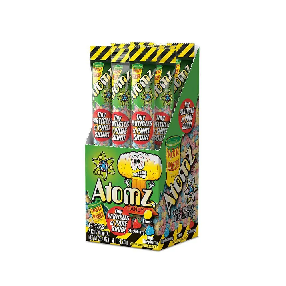 Toxic Waste Atomz Sour Candy Packs: 12-Piece Box - Image 2