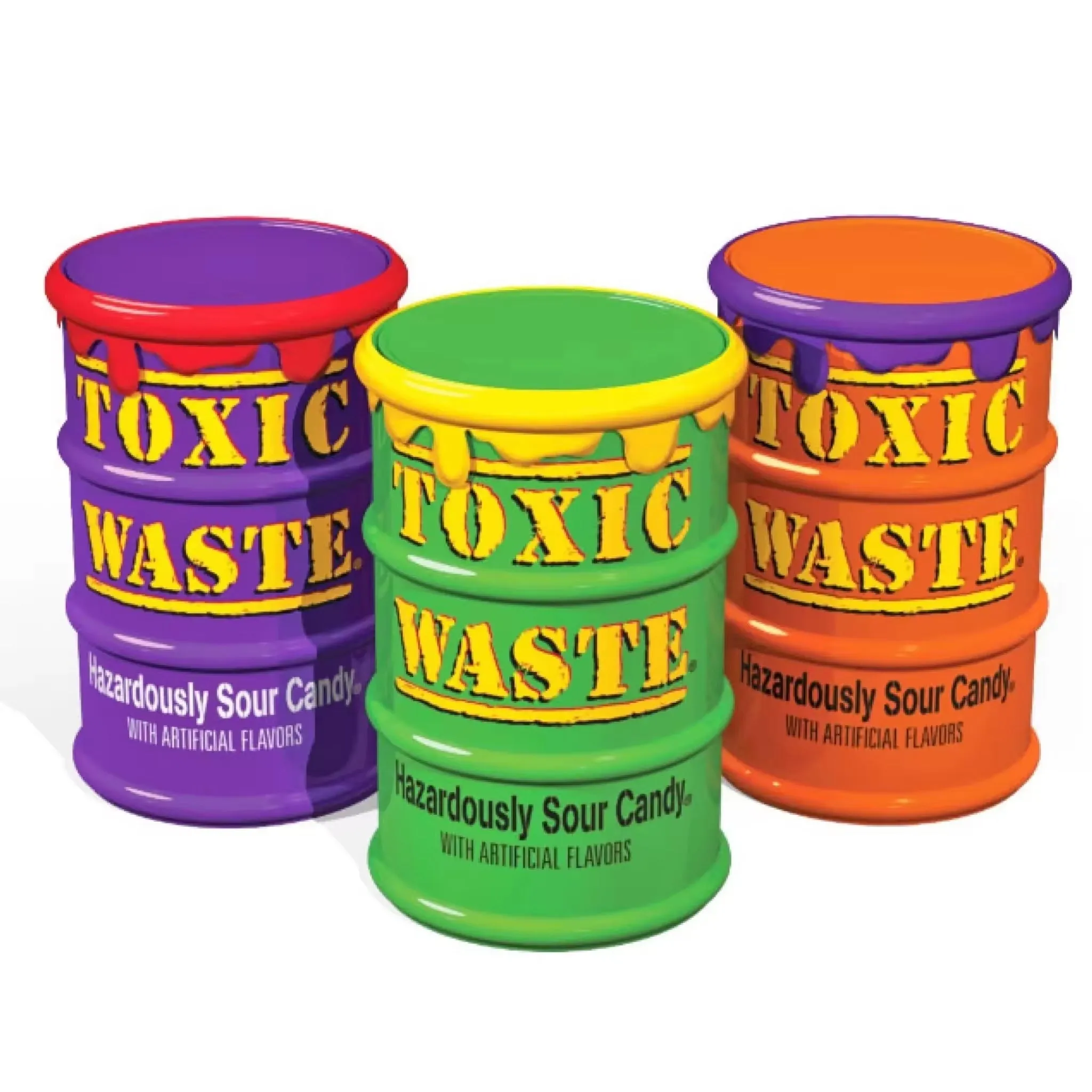 Toxic Waste Hazardously Sour Candy Drums Assorted Special Edition: 12-Piece Box - Image 2